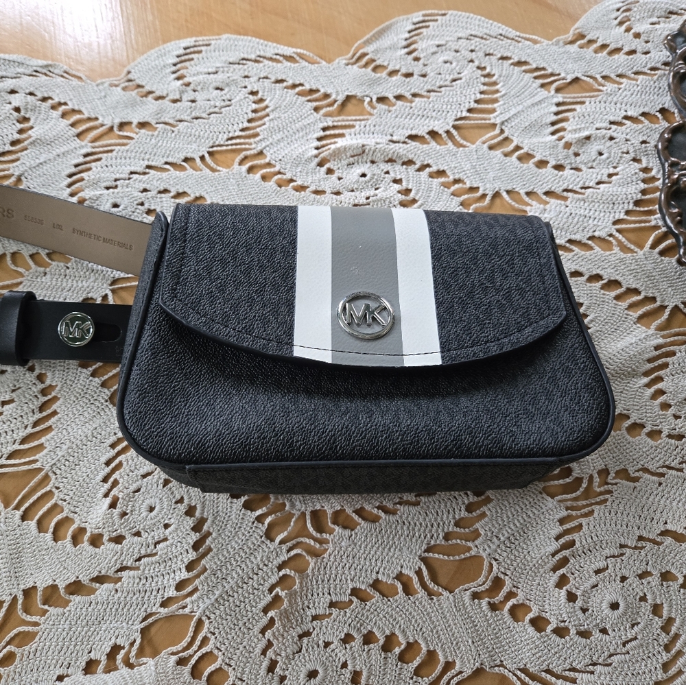 Michael Kors- Women's Signature Striped Belt Bag
